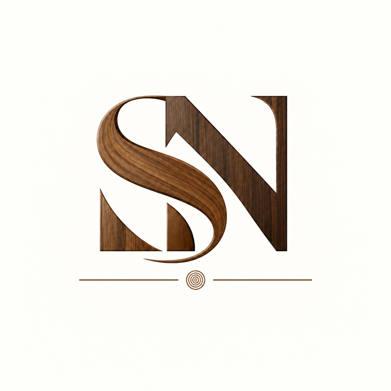 SN Woodworks logo